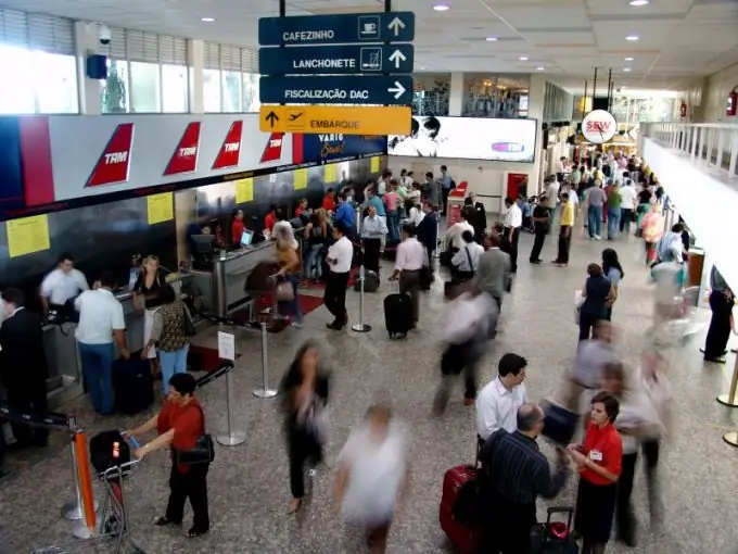 Online check-in will save time at the airport